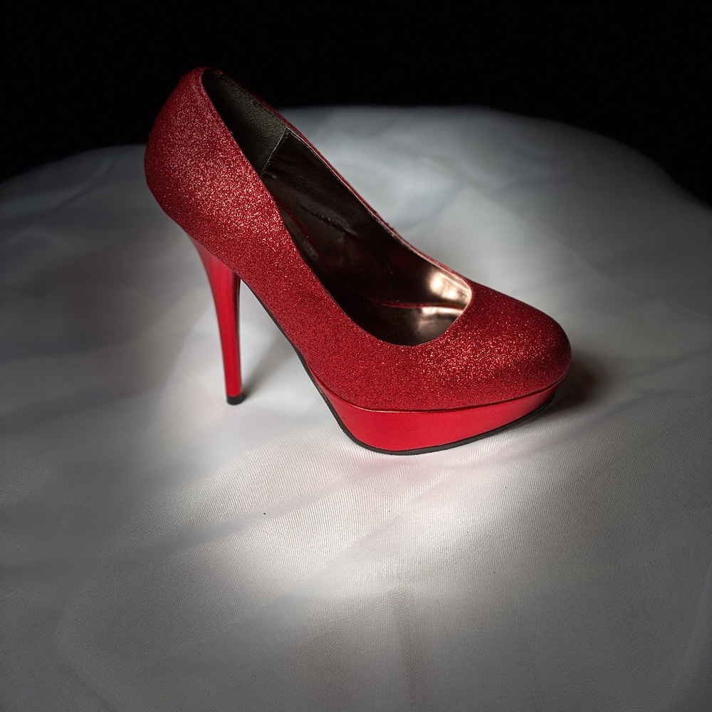 Red Glittery Stilettos